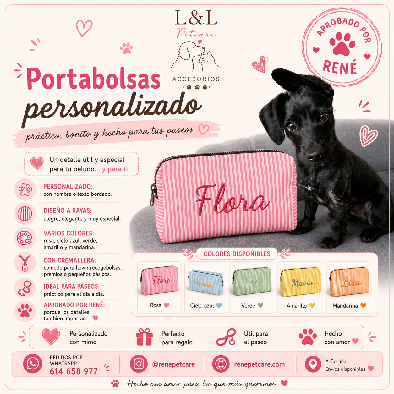 Portabolsas Personalizado para Perros