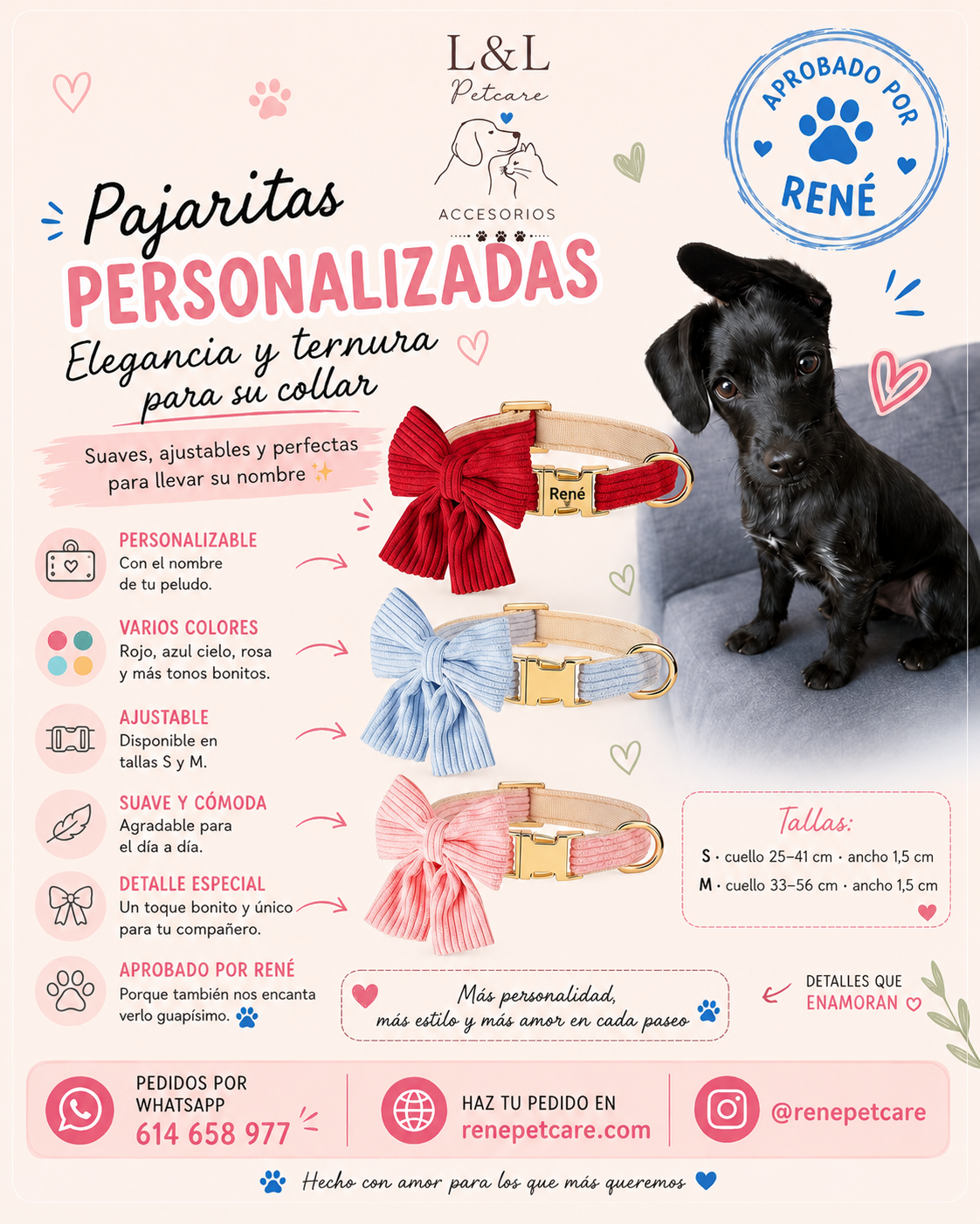 Pajarita Personalizada para Collar