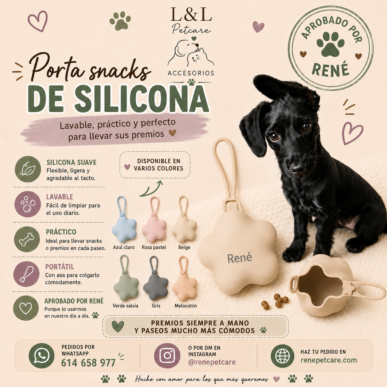 Porta Snacks de Silicona para Perros