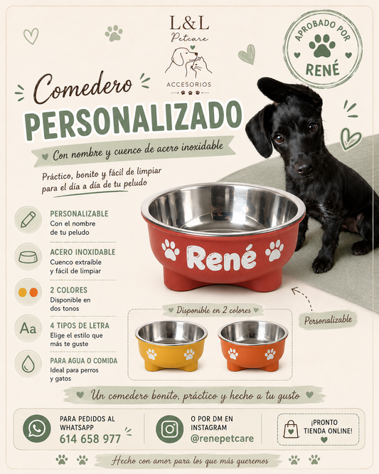 Comedero Personalizado con Nombre