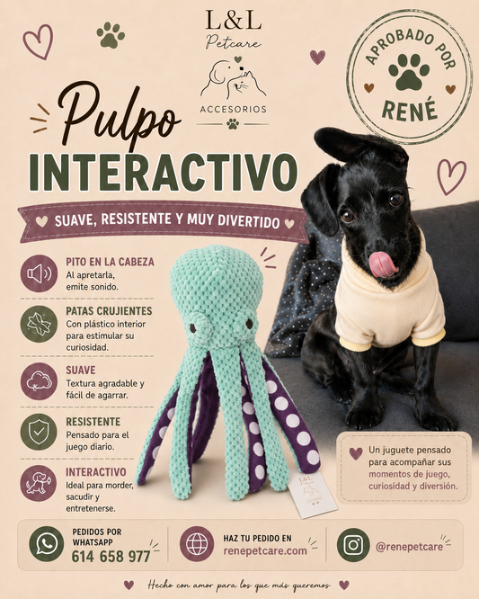 Pulpo Interactivo para Perros